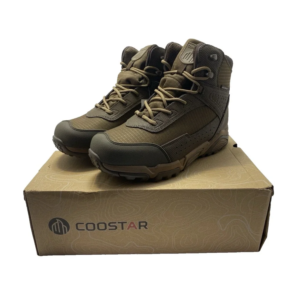 Coostar Men's Waterproof Mid Hiking Boots Dark Brown‎ US 9.5